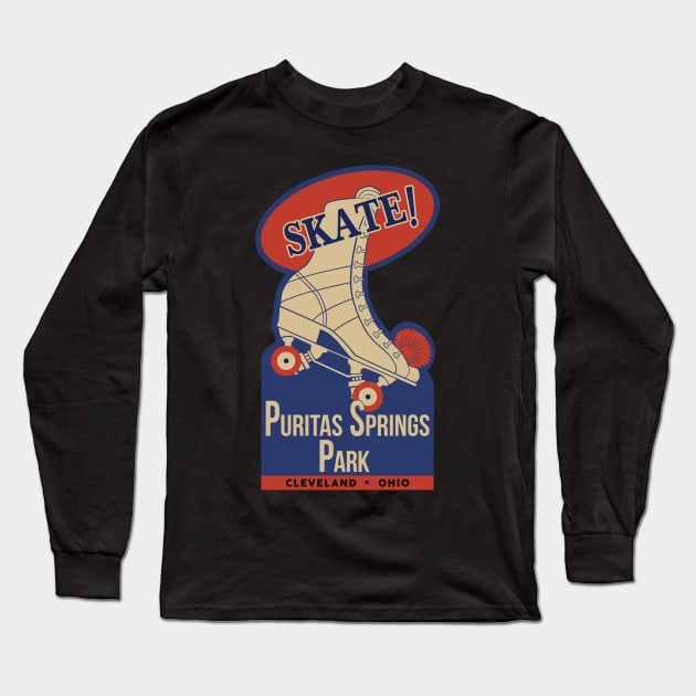 Puritas Springs Skate! Long Sleeve T-Shirt by carcinojen